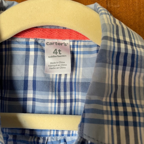 Carter’s Button Up Plaid Shirt Boys 3T - Picture 3 of 3